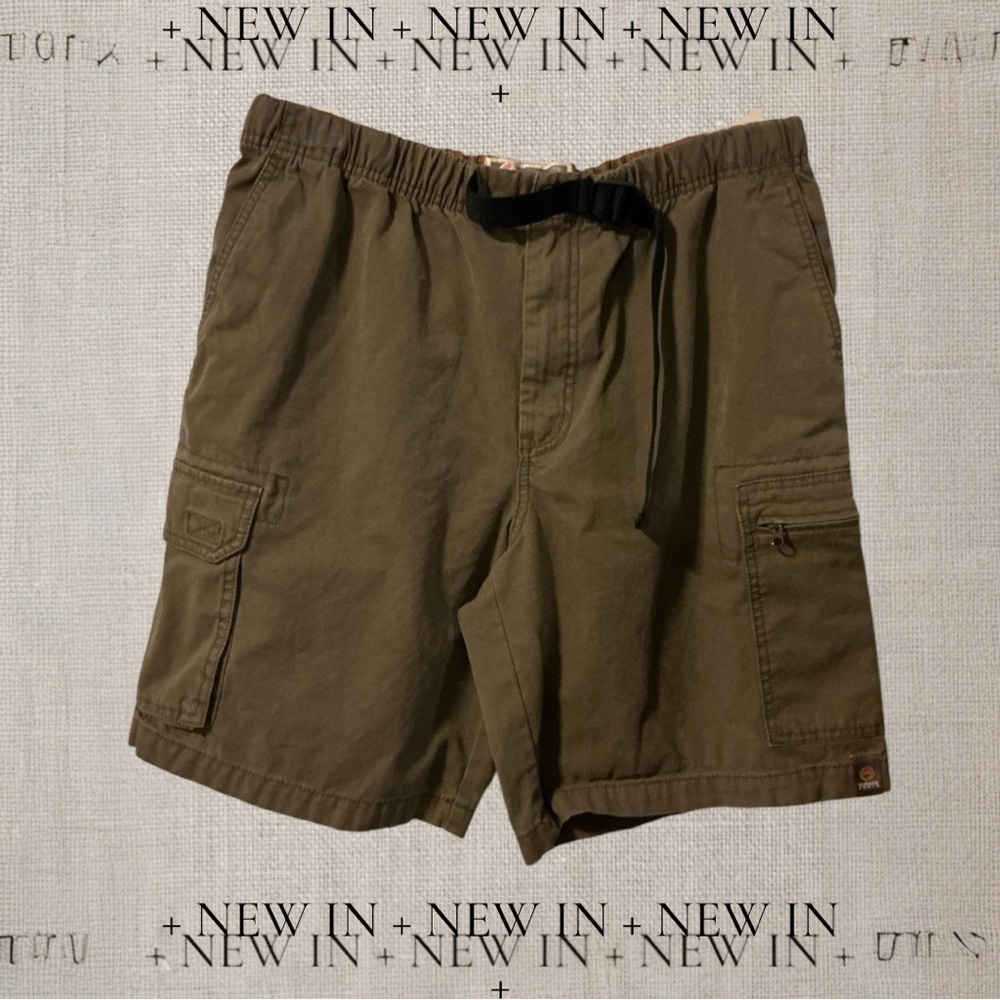 🌺GH BASS EARTH BROWN DRAWSTRING WAIST CARGO SHORTS